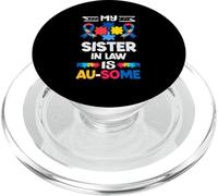 Ma Belle-sœur est Une Fille de Sensibilisation à l'Autisme PopSockets PopGrip pour MagSafe