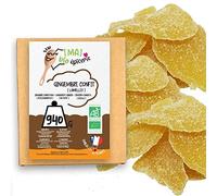 [MA] bio-épicerie - Gingembre confit BIO en lamelles 440 g - Sachet vrac - Lamelles de gingembre confit sans conservateur - Fruit confit bio pour cuisine, pâtisserie et dégustation