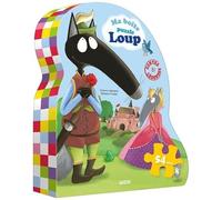 Auzou – Coffret puzzle Ma boîte Loup 2 – 54 pièces – Album éveil dès la naissance