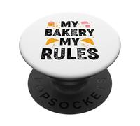 Ma Boulangerie, Mes règles - Funny Bakery Baker PopSockets PopGrip Adhésif