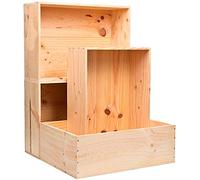 Ma Bouteille - Etagère en Bois Format Caisse de Vin - Rangement et décoration (équivalent 12 Bouteilles) - Lot de 4