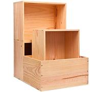 Ma Bouteille - Etagère en Bois Format Caisse de Vin - Rangement et décoration (équivalent 6 Bouteilles) - Lot de 4