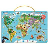Ma carte du monde magnétique en puzzle - je découvre le monde avec loup