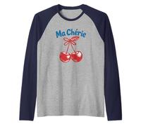 Ma Chérie French Cherry Fruit Romantic Cute Manche Raglan