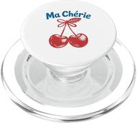 Ma Chérie French Cherry Fruit Romantic Cute PopSockets PopGrip pour MagSafe