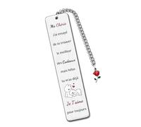 Ma Chérie Marque-Pages Noël Cadeaux Femme Saint Valentin Doux Amour Distance Vous Manquer Petite Amie Fiançailles Anniversaire Blanc Jour Cadeau Anniversaire Drôle Souvenirs