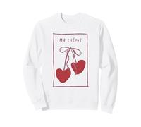 Ma Chérie Ruban Coquette Romantique Coquette Noeud Coeur Cerise Rétro Sweatshirt