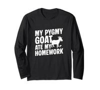 Ma chèvre pygmée a mangé Mes devoirs Funny Goatherd Un éleveur de chèvres Manche Longue