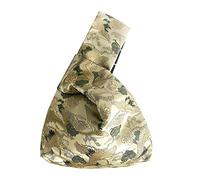 MA-CLO-BAG0034 Sac à main à motif kimono japonais Doré, doré, M