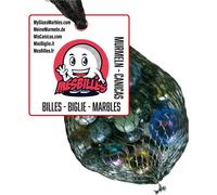 Ma Collection de Billes Multi-Couleurs,28 Billes en Verre Univers : Billes,calots et Mini Billes