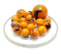 Ma Collection de Billes Orange 15 Billes en Verre : Billes, calots et boulard