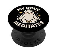 Ma Colombe méditée sur Le thème de l'oiseau Mignon PopSockets PopGrip Adhésif