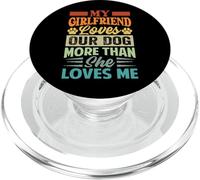 Ma Copine Aime Notre Chien Plus qu'elle ne m'aime PopSockets PopGrip pour MagSafe