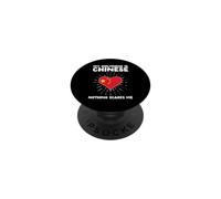 Ma Copine est Chinoise, Rien ne m'effraie - China Heart PopSockets PopGrip Adhésif