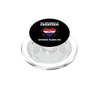 Ma Copine est croate, Rien ne m'effraie - Croatia Heart PopSockets PopGrip pour MagSafe