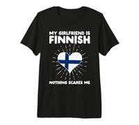 Ma Copine est finlandaise, Rien ne m'effraie - Finland Heart T-Shirt Haut de Gamme