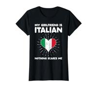 Ma Copine est Italienne, Rien ne m'effraie - Italy Heart T-Shirt Graphique avec Valeur