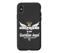Ma Copine est Mon Ange, Elle me Regarde en mémoire Coque pour iPhone X/XS