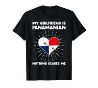 Ma Copine est panaméenne, Rien ne m'effraie - Panama Heart T-Shirt Graphique avec Valeur, Homme, Noir, S