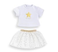 Ma Corolle - Ensemble Jupe et T-Shirt, Ivoire et Or, vêtements, pour poupée Ma Corolle, 36cm, dès 3 Ans, 9000212900