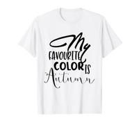 Ma Couleur préférée est la Nature des Feuilles d'automne T-Shirt Graphique avec Valeur, Homme, Blanc, M