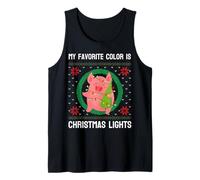 Ma Couleur préférée est Les lumières de Noël et Les Pulls laids en Forme de Cochon Débardeur