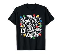 Ma Couleur préférée est Les lumières de Noël T-Shirt