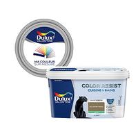 Ma Couleur Sur-Mesure par Dulux Valentine - Peinture Intérieure Murs, Plafonds, Boiseries - Palette Créativité, Cuisine & Bain Satin, Jonc de Mer Intense, 2 L