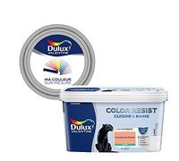 Ma Couleur Sur-Mesure par Dulux Valentine - Peinture Intérieure Murs, Plafonds, Boiseries - Palette Jeu, Cuisine & Bain Satin, Coquelicot Pastel, 2 L