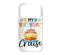 Ma croisière d'anniversaire, gâteau d'anniversaire, Bateau de croisière Coque pour iPhone 17 Pro