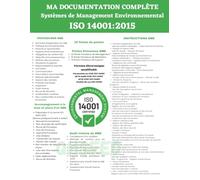MA DOCUMENTATION COMPLÈTE ISO 14001 VERSION 2015: Système de Management Environnemental SME