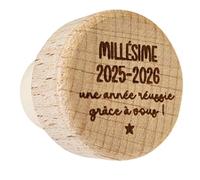 Ma Fabrique Perso - Bouchon bouteille de vin - Fin d'année scolaire - Millésime 2025-2026 une année réussie grâce à vous ! - Personnalisable