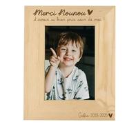 Ma Fabrique Perso - Cadre photo en bois Merci Nounou - Personnalisable