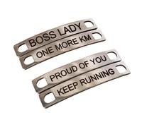 Ma Fabrique Perso Étiquettes plaques breloques en métal gravé personnalisé, lacet de chaussure, course à pied, running, sport, idée cadeau