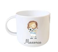 Ma Fabrique Perso - Gobelet avec anse pour enfant Lion football - Personnalisable