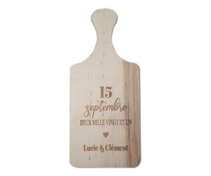 Ma Fabrique Perso - Planche Apéro En Bois - Date - Personnalisable