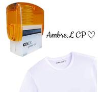 Ma Fabrique Perso - Tampon textile automatique ancre - Personnalisable (Coeur)