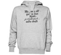 Ma Femme Dit Que J’AI Deux Défauts Gris Sweat À Capuche Sweat-Shirt Jersey Unisexe Homme Femme Grey Unisex Hoodie