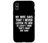 Ma femme dit que je n'écoute jamais son drôle de mariage Coque pour iPhone X/XS