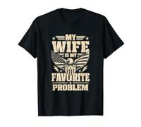 Ma Femme est Mon problème préféré Patriotic American Vintage T-Shirt