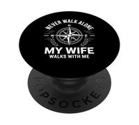 Ma Femme Marche avec Moi, commémoration de condoléances pour Les veufs PopSockets PopGrip Adhésif