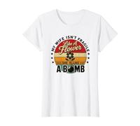 ma Femme n'est Pas Fragile comme Une Fleur, Elle est comme Une Bombe, C'est drôle T-Shirt Graphique avec Valeur, Femme, Blanc, L
