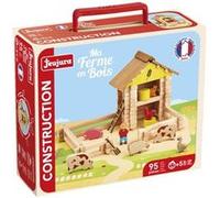 JeuJura – Jeu de construction Ma Ferme en Bois 95 pièces – Valise carton, dès 5 ans (8040)