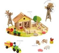 Ma ferme en bois - Jeu de construction - 145 pieces G