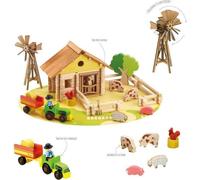 Ma ferme en bois - Jeu de construction - JEUJURA - 145 pieces