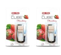 Ma-Fra Deo Cube Strawberry, Diffuseur de Parfum à la Fraise, Rafraîchit l'habitacle de la Voiture et Les Petits Environnements, Design élégant en Forme de Cube et Capuchon en Bois, Longue Durée, 5ml