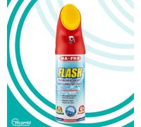 Mafra, Flash, Spray Nettoyant Intérieur Voiture, avec Formule Odorstop, Agit Sans mouiller les Tissus, Efficace sur velours, Alcantara et Surfaces délicates, avec Brosse Intégrée