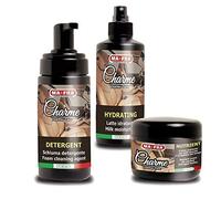 Ma-Fra Kit d'entretien du cuir 3 en 1 - Nettoyage, hydratation et nutrition du cuir de voiture