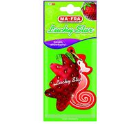 Mafra, Lucky Star Frozen Strawberry, Parfum fraise, Design Innovant en Forme D'hippocampe, Parfum Réglable et Durable, Facile à Accrocher au Rétroviseur, 1 unité