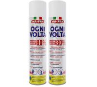 Ma-Fra, Ogni Volta, Spray assainissant à sec instantané, 80% d'alcool, idéal pour toutes les surfaces lavables, non lavables et les surfaces des pièces, nettoie, purifie, désodorise, non gras, 300ml